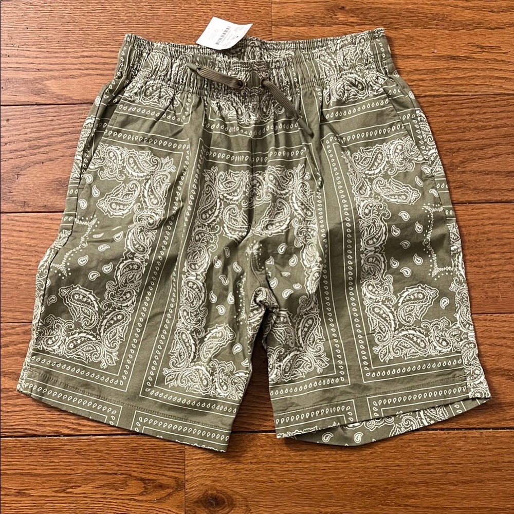 J. Crew Kids Olive Paisley Shorts